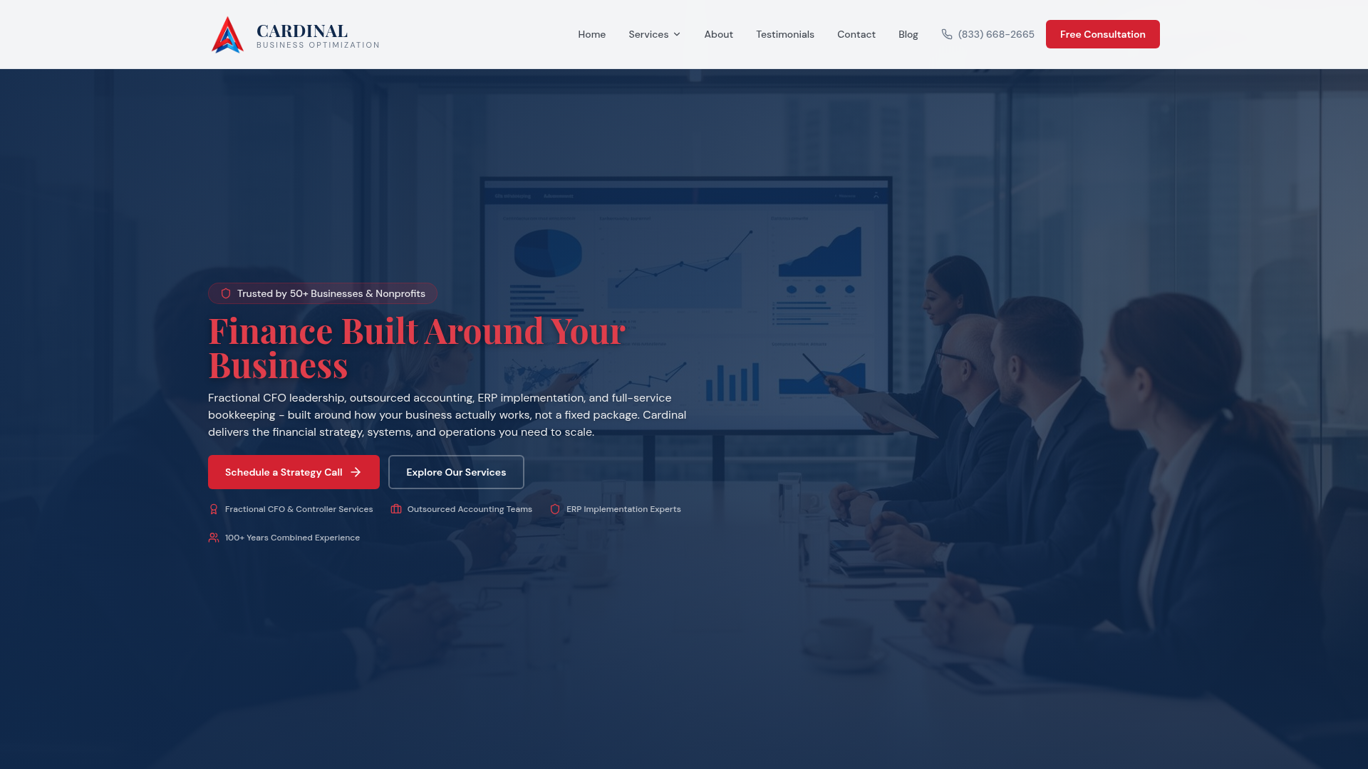 Cardinal Optimization website preview
